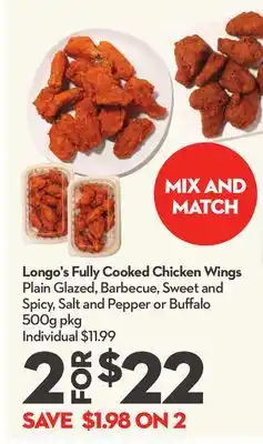 Longo's Longo's Fully Cooked Chicken Wings offer