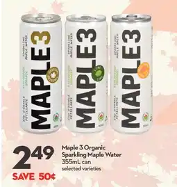 Longo's Organic Sparkling Maple Water offer