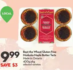 Longo's Beat the Wheat Gluten Free Muskoka Maple Butter Tarts offer