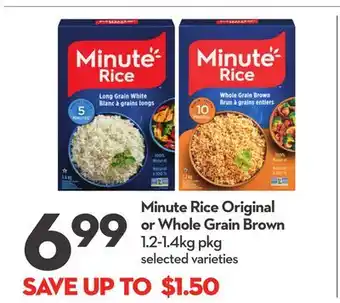 Longo's Minute Rice Original or Whole Grain Brown offer