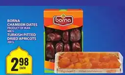 Food Basics BORNA CHAMEEM DATES OR TURKISH PITTED DRIED APRICOTS offer