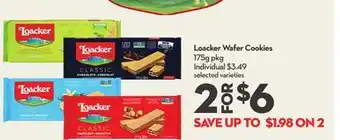 Longo's Loacker Wafer Cookies offer