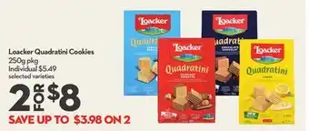 Longo's Loacker Quadratini Cookies offer