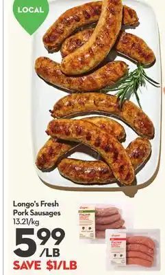 Longo's Longo's Fresh Pork Sausages offer