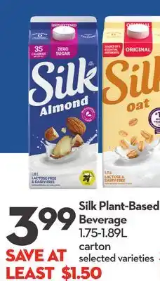 Longo's Silk Plant-Based Beverage offer