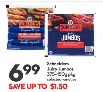 Longo's Schneiders Juicy Jumbos offer