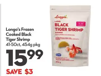 Longo's Longo's Frozen Cooked Black Tiger Shrimp offer