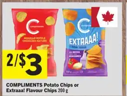 Foodland COMPLIMENTS Potato Chips or Extraaa! Flavour Chips offer