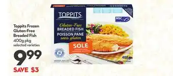 Longo's Toppits Frozen Gluten-Free Breaded Fish offer