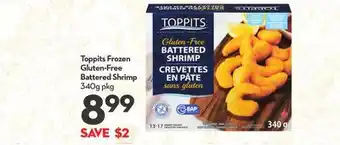 Longo's Toppits Frozen Gluten-Free Battered Shrimp offer