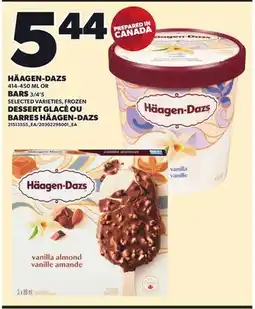 Independent Grocer HÄAGEN-DAZS 414-450 ML OR BARS 3/4'S offer