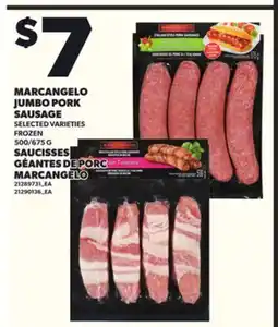 Independent Grocer MARCANGELO JUMBO PORK SAUSAGE, 500/675 G offer