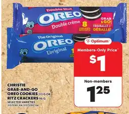 Independent Grocer CHRISTIE GRAB-AND-GO OREO COOKIES 113 G OR RITZ CRACKERS 96 G offer