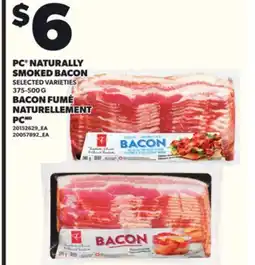 Independent Grocer PC NATURALLY SMOKED BACON, 375-500 G offer