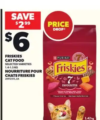 Independent Grocer FRISKIES CAT FOOD, 1.4-1.5 KG offer