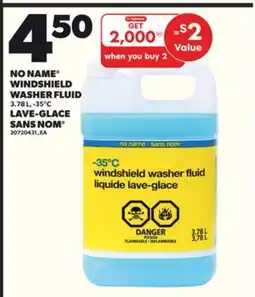 Independent Grocer NO NAME WINDSHIELD WASHER FLUID, 3.78 L, -35°C offer