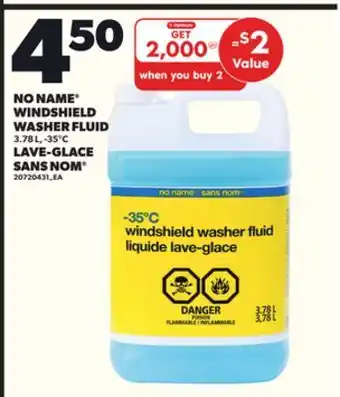 Independent Grocer NO NAME WINDSHIELD WASHER FLUID, 3.78 L, -35°C offer