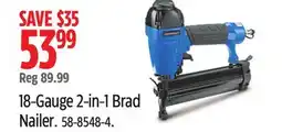 Canadian Tire Mastercraft 18-Gauge 2-in-1 Brad Nailer offer