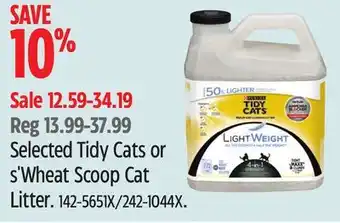 Canadian Tire Tidy Cats Selected Tidy Cats or s'Wheat Scoop Cat Litter offer