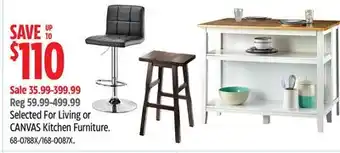 Canadian Tire Selected For Living or CANVAS Kitchen Furniture offer