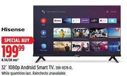 Canadian Tire Hisense 32˝ 1080p Android Smart TV offer