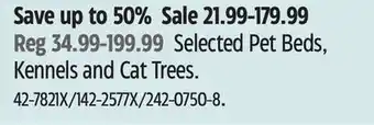 Canadian Tire Petco Selected Pet Beds, Kennels and Cat Trees offer