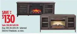 Canadian Tire Selected Electric Fireplaces offer