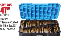 Canadian Tire Mastercraft 300-Pc Titanium-Coated Drill Bit Set offer