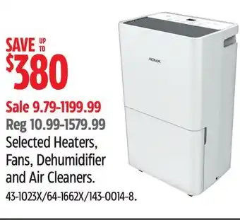 Canadian Tire Noma Selected Heaters, Fans, Dehumidifier and Air Cleaners offer