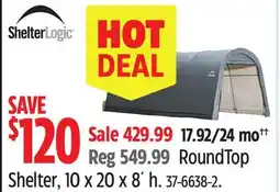 Canadian Tire Shelter Logic RoundTop Shelter, 10 x 20 x 8´ h offer