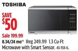 Canadian Tire Toshiba Microwave with Smart Sensor offer