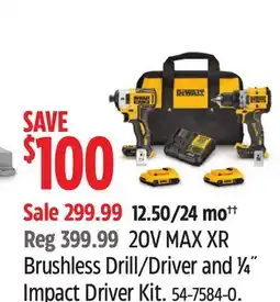 Canadian Tire DEWALT 20V MAX XR Brushless Drill offer