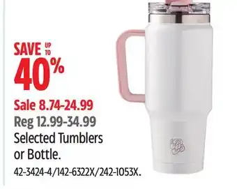 Canadian Tire Selected Tumblers or Bottle offer