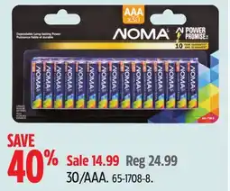 Canadian Tire NOMA 30/AAA offer