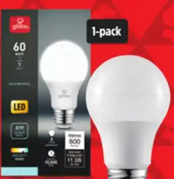 Canadian Tire Globe 60W LED Light Bulb offer