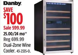 Canadian Tire Danby Dual-Zone Wine Cooler offer