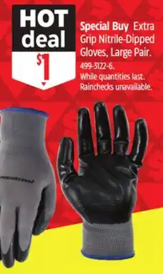 Canadian Tire Grip Nitrile-Dipped Gloves, Large Pair offer