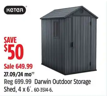 Canadian Tire Keter Darwin Outdoor Storage Shed offer