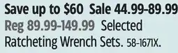 Canadian Tire MAXIMUM Selected Ratcheting Wrench Sets offer