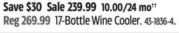 Canadian Tire Danby 17-Bottle Wine Cooler offer