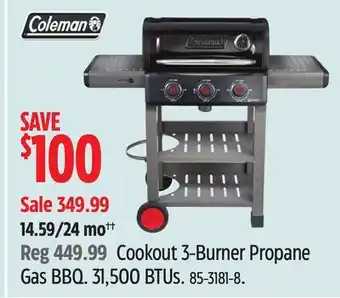 Canadian Tire Cookout 3-Burner Propane Gas BBQ offer