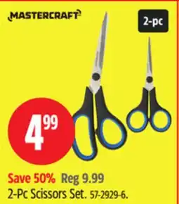 Canadian Tire 2-Pc Scissors Set Mastercraft offer