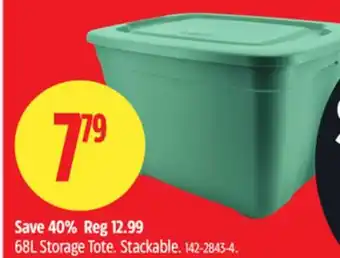 Canadian Tire 68L Storage Tote offer