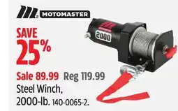 Canadian Tire MotoMaster Steel Winch, 2000-lb offer