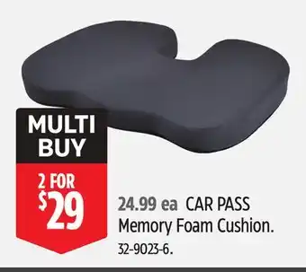 Canadian Tire CAR PASS Memory Foam Cushion offer