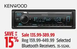 Canadian Tire Kenwood Bluetooth Receivers offer