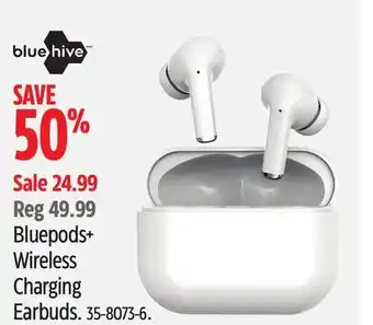 Canadian Tire BLUEHIVE Bluepods+ Wireless Charging Earbuds offer