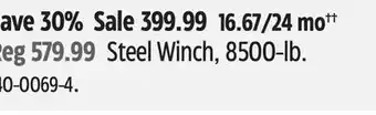 Canadian Tire MotoMaster Steel Winch, 8500-lb offer