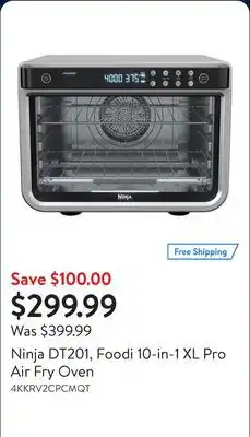 Walmart Ninja DT201, Foodi 10-in-1 XL Pro Air Fry Oven offer