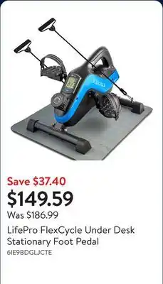 Walmart LifePro FlexCycle Under Desk Stationary Foot Pedal offer